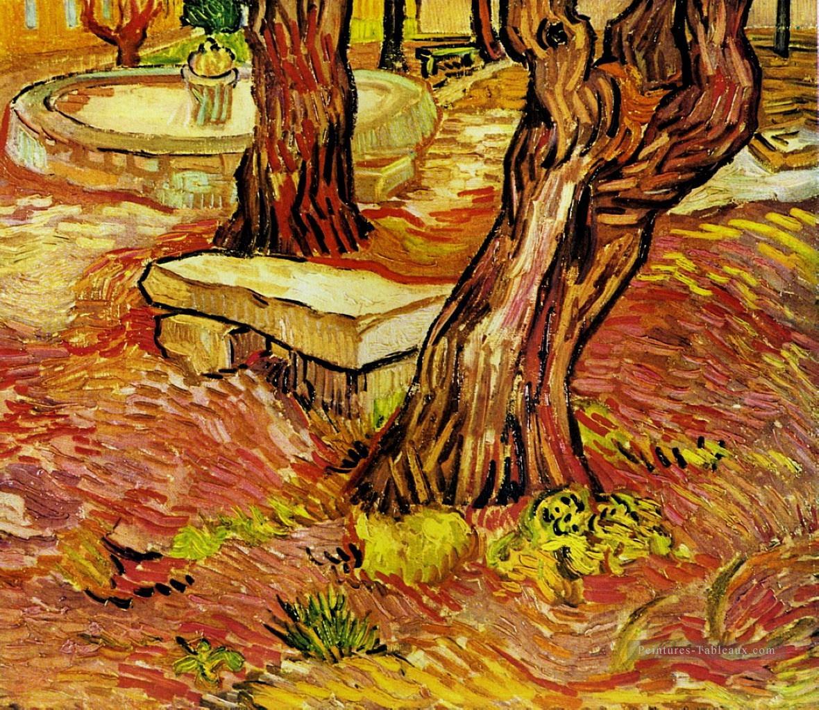 Le banc de pierre dans le jardin de l’hôpital Saint Paul Vincent van Gogh Peintures à l'huile